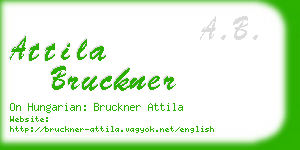 attila bruckner business card